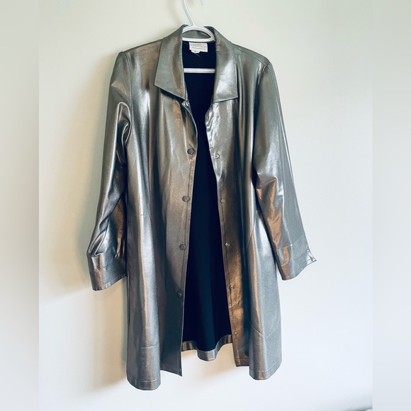 Vintage Linda lundstrome metallic trench - Picture 1 of 7